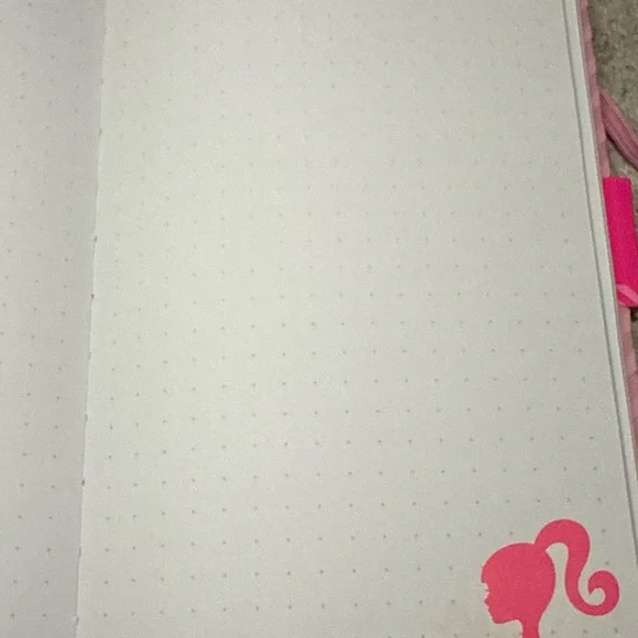 Barbie Pink Chevron Vegan Leather Notebook - Picture 4 of 5